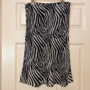 Zebra Print Skirt